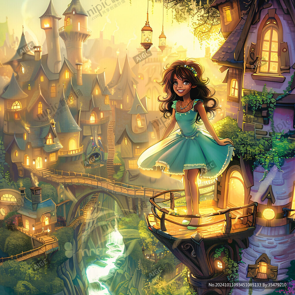 奇幻爱丽斯仙境插画