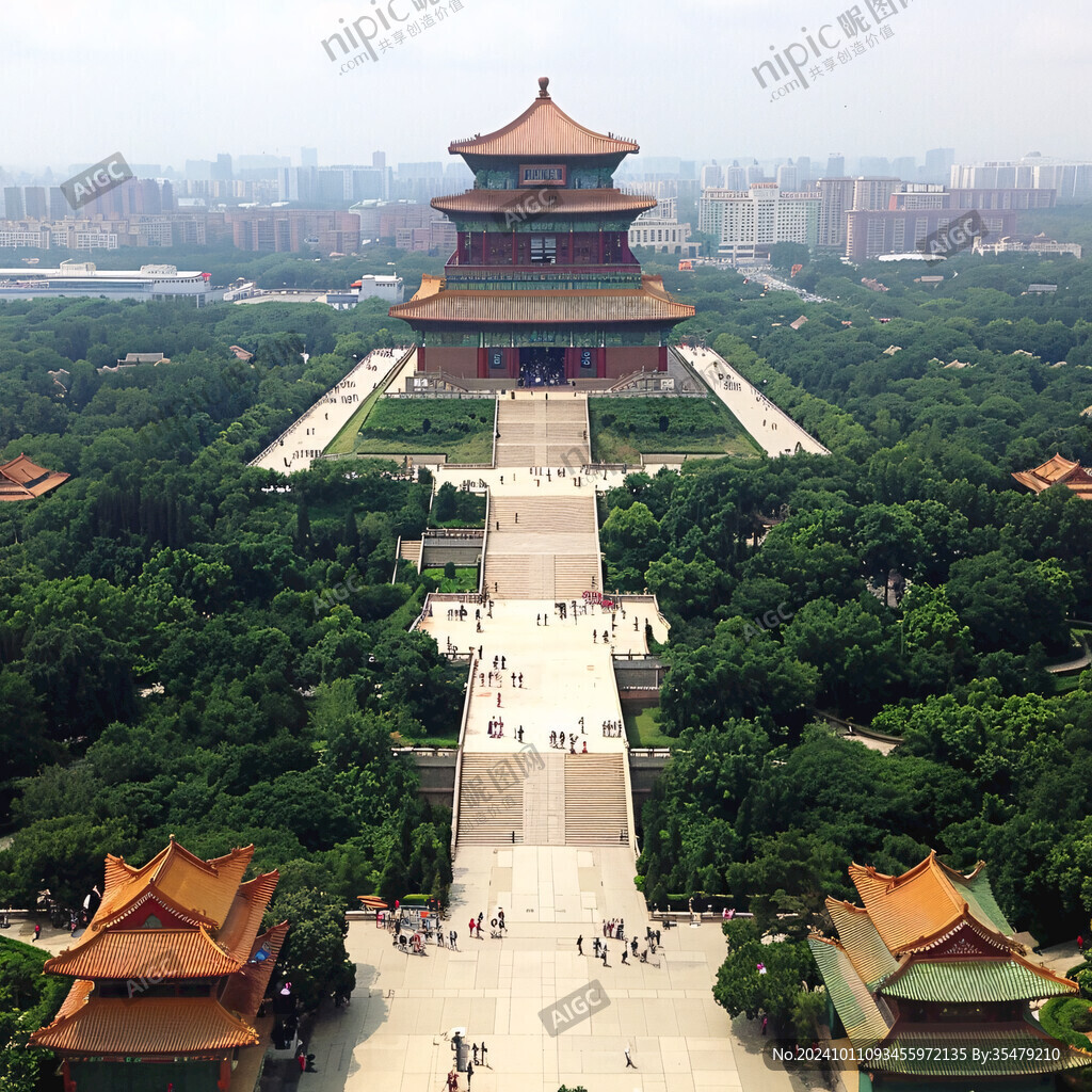 中轴线俯拍