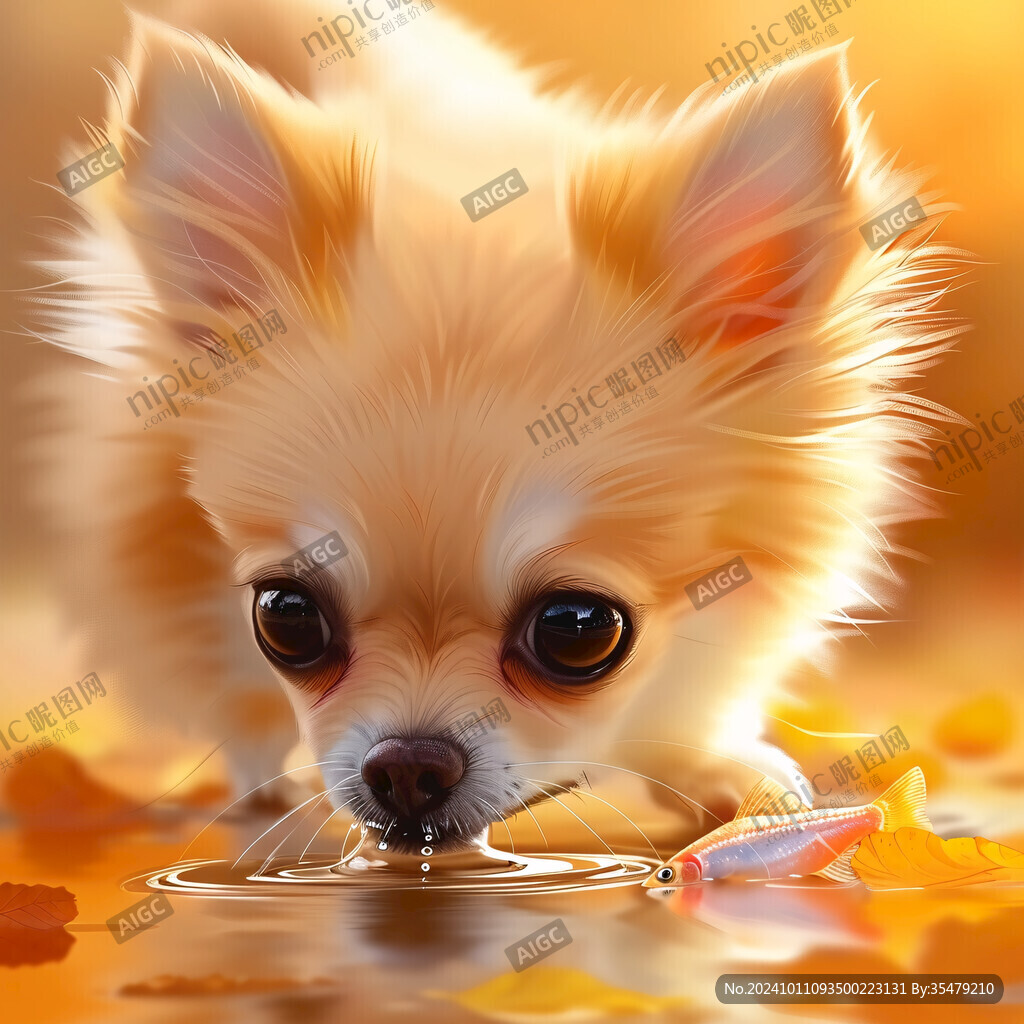 狗狗写实插画