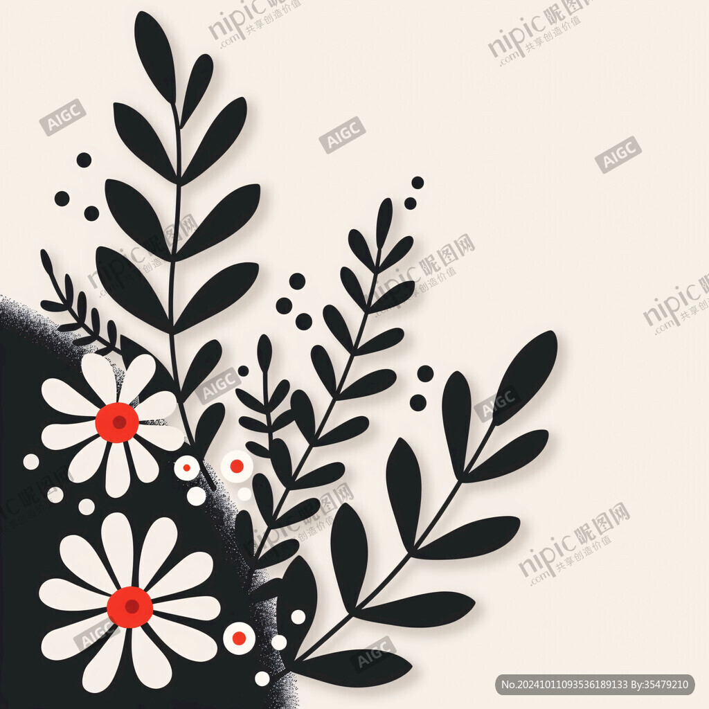 装饰画设计小花