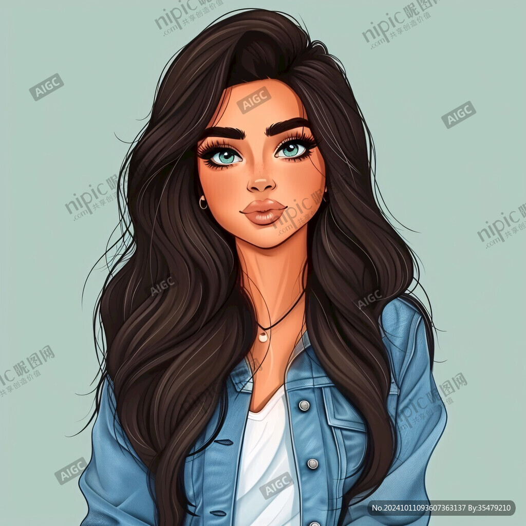 人物头像美女插画