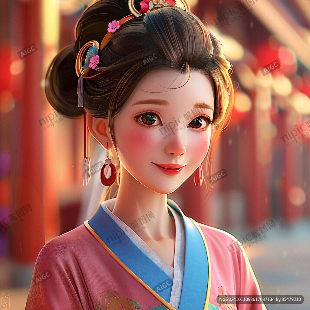 唐朝女孩插画