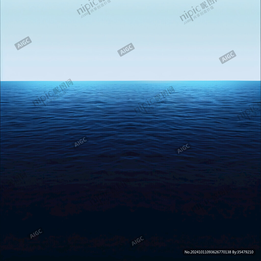 深蓝色海平面