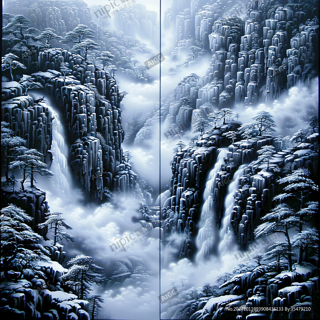 大型山水移门