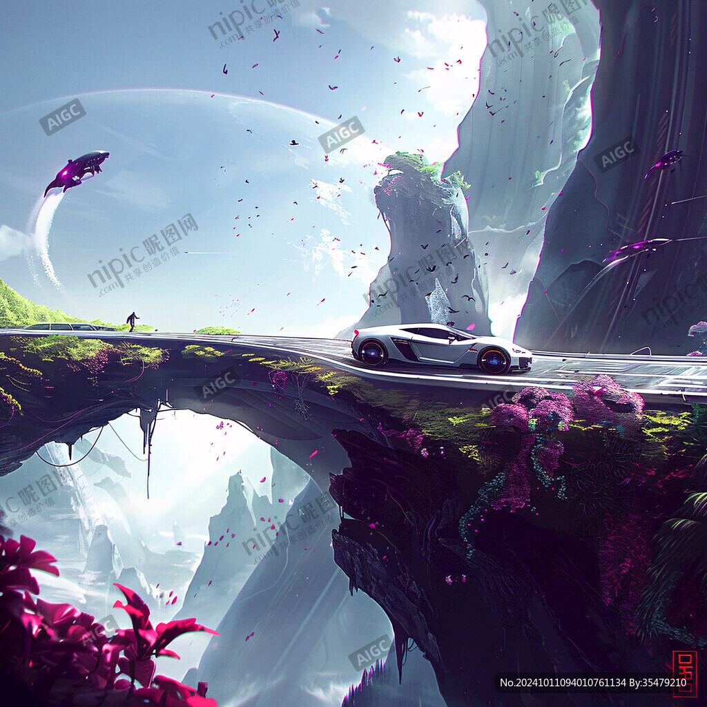 外星球幻想场景插画