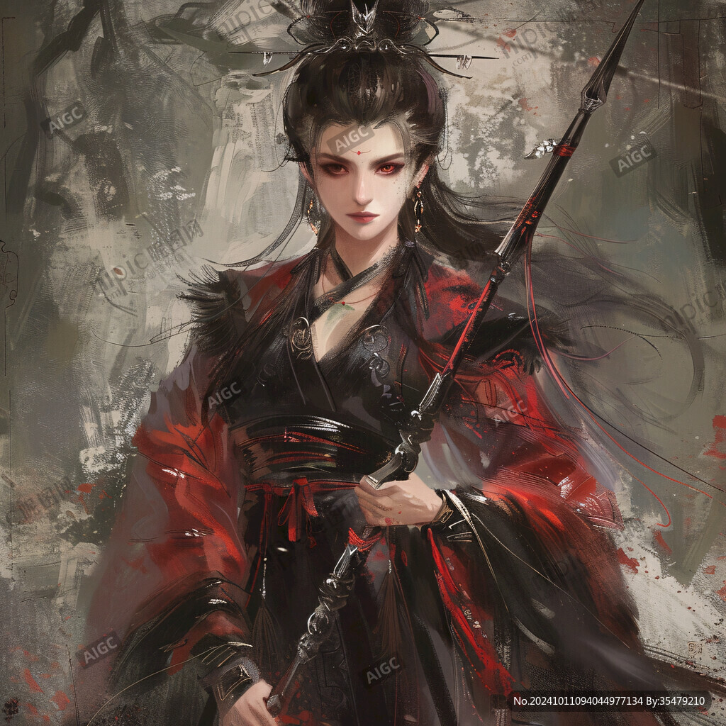 AI创作图女侠插画 人物原画 日韩厚涂 武艺插画 国潮武侠侠客 板绘人物 厚涂插画 cg插画 厚涂头像 古风武侠 厚涂手绘 李哪吒 武侠插画 ...