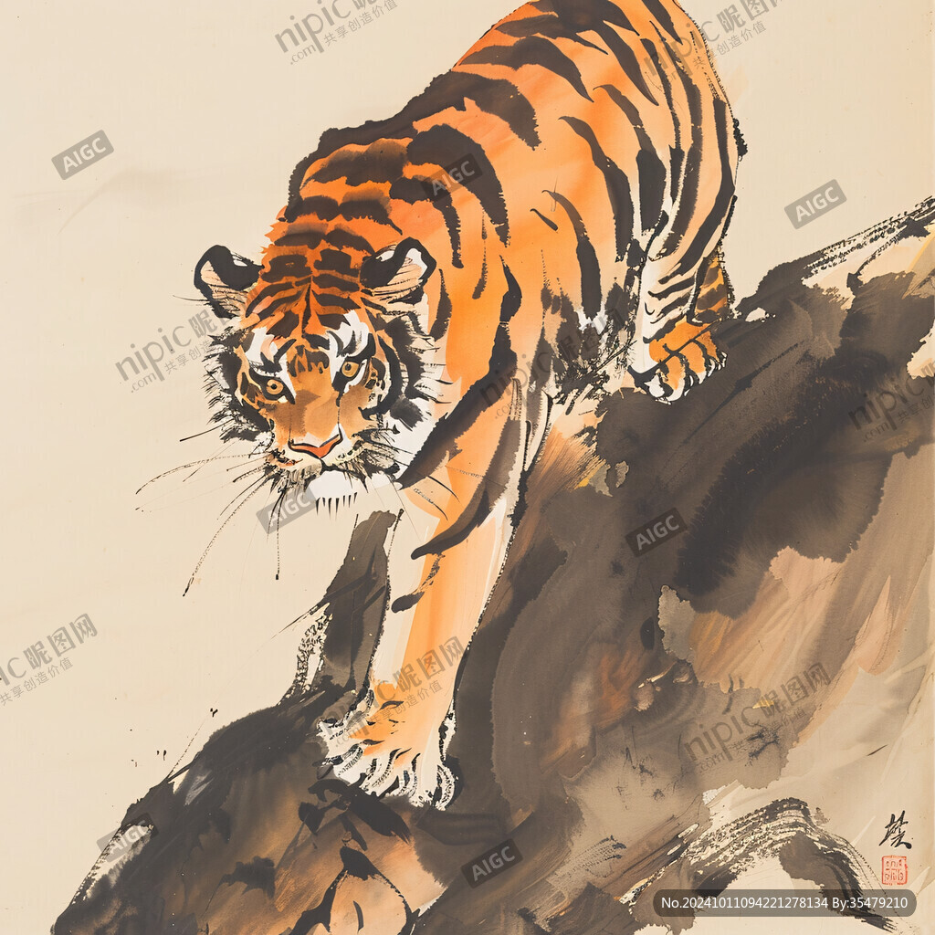 国画老虎国画虎