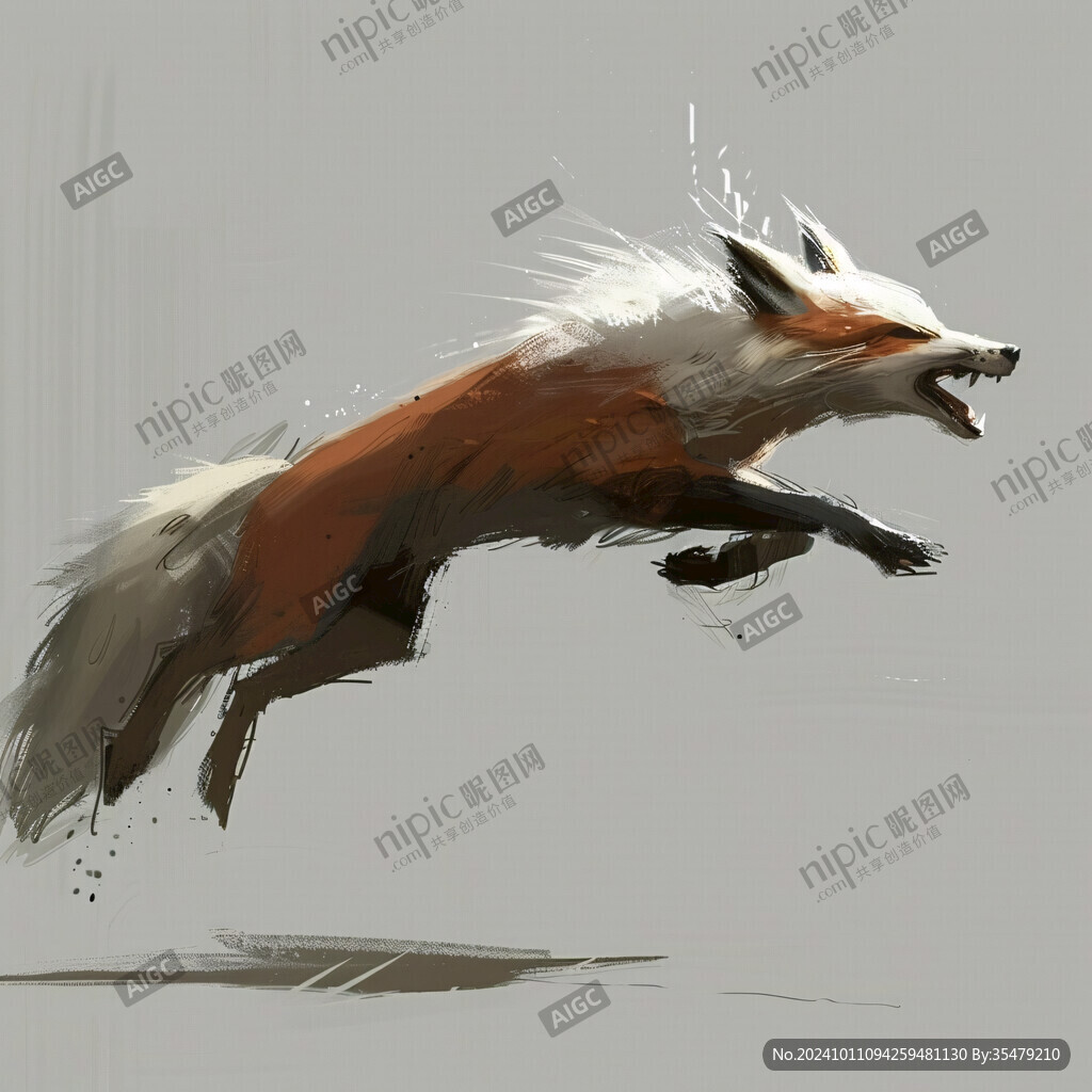 狐狸手绘素材