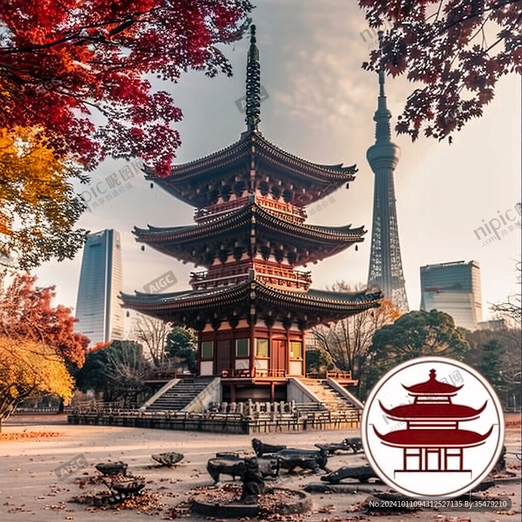 东京名胜古迹画册素材
