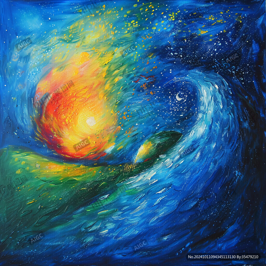 海洋流体画宇宙