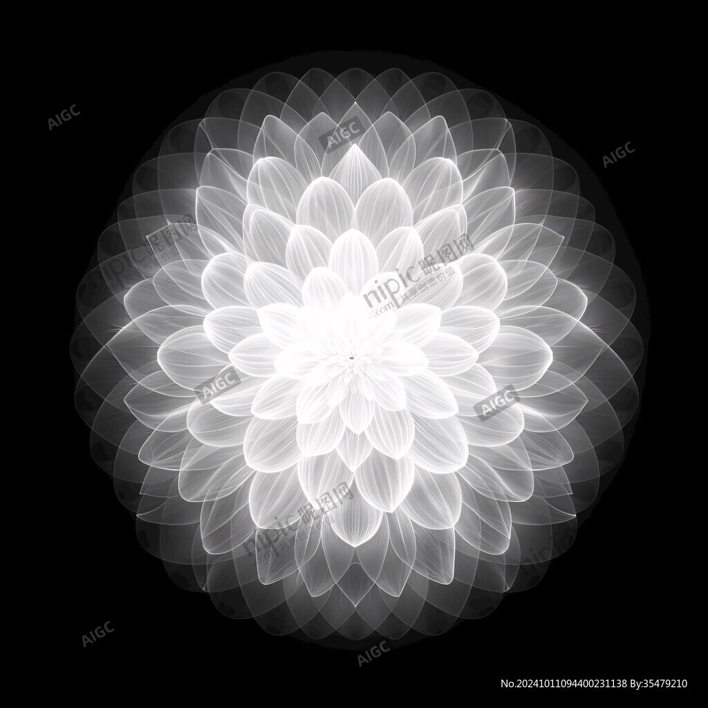 精美抽象特效花