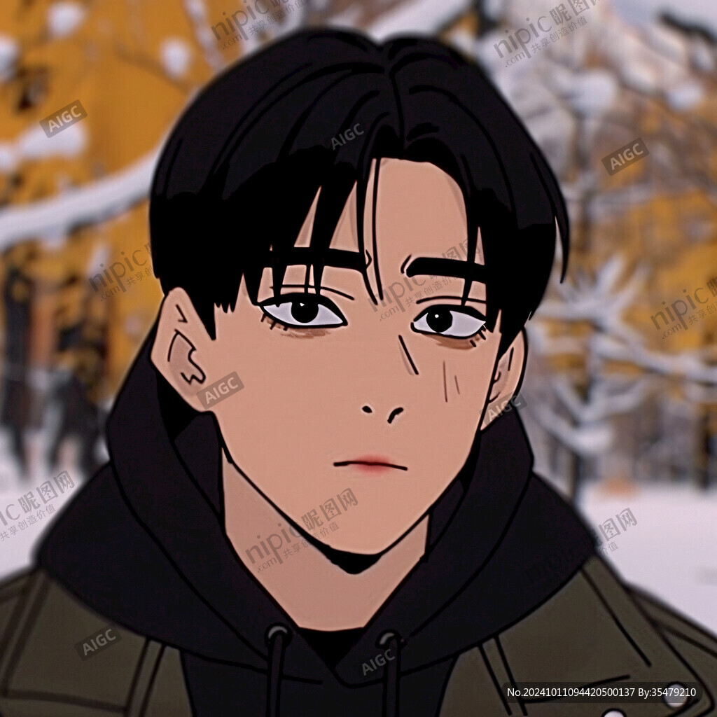 男生头像插画