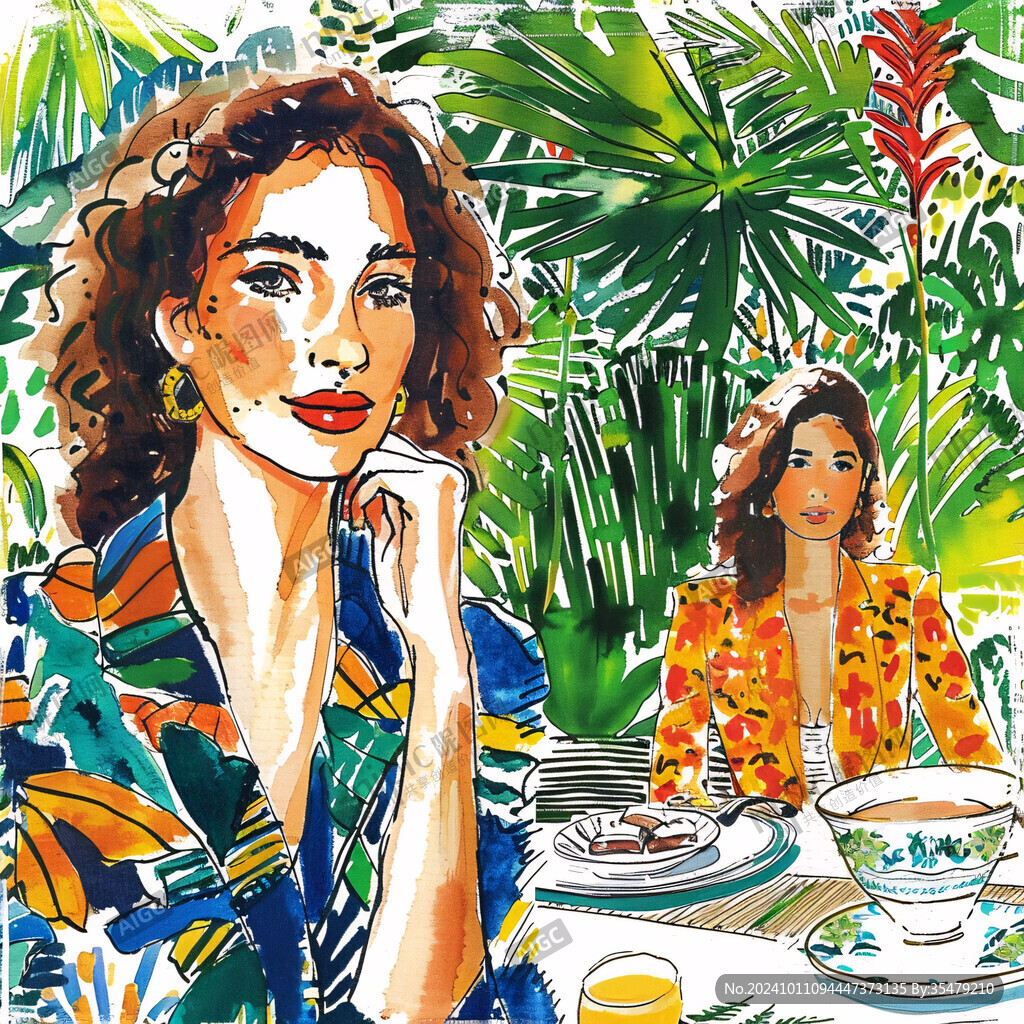 女性杂志插画