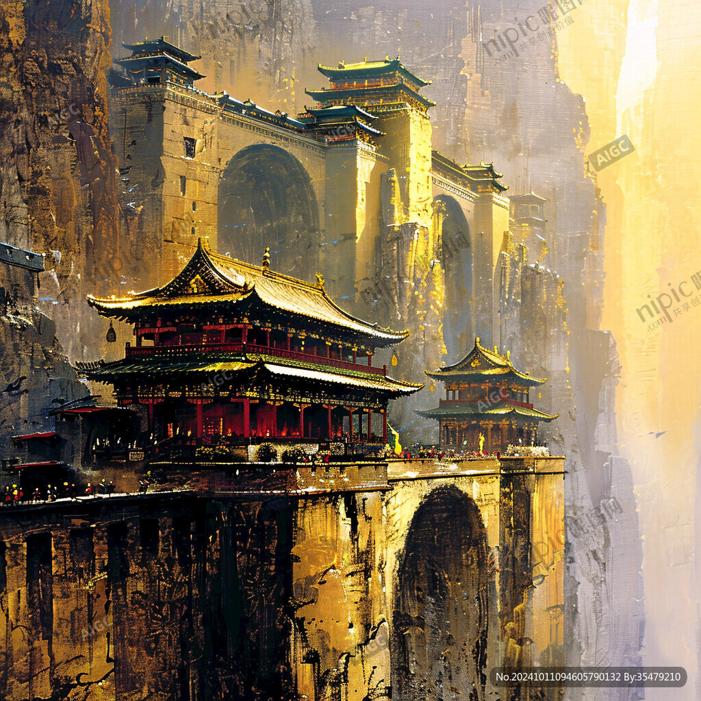 宫殿楼阁仙境仙人大殿