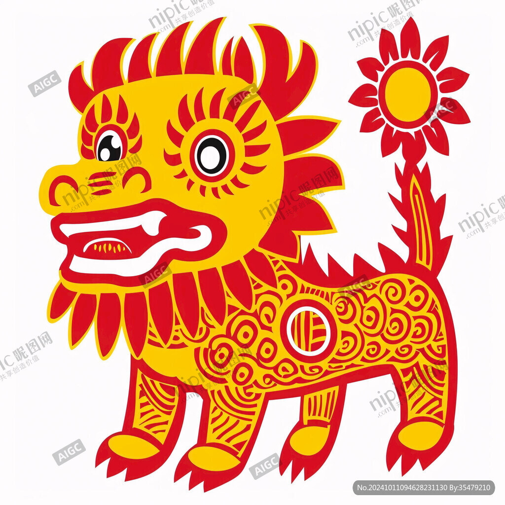 龙年卡通剪纸