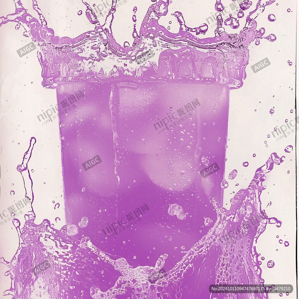 紫色梦幻细胞流体画