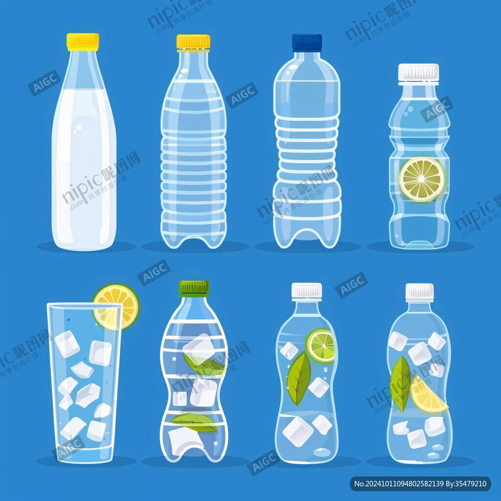 矿泉水插画