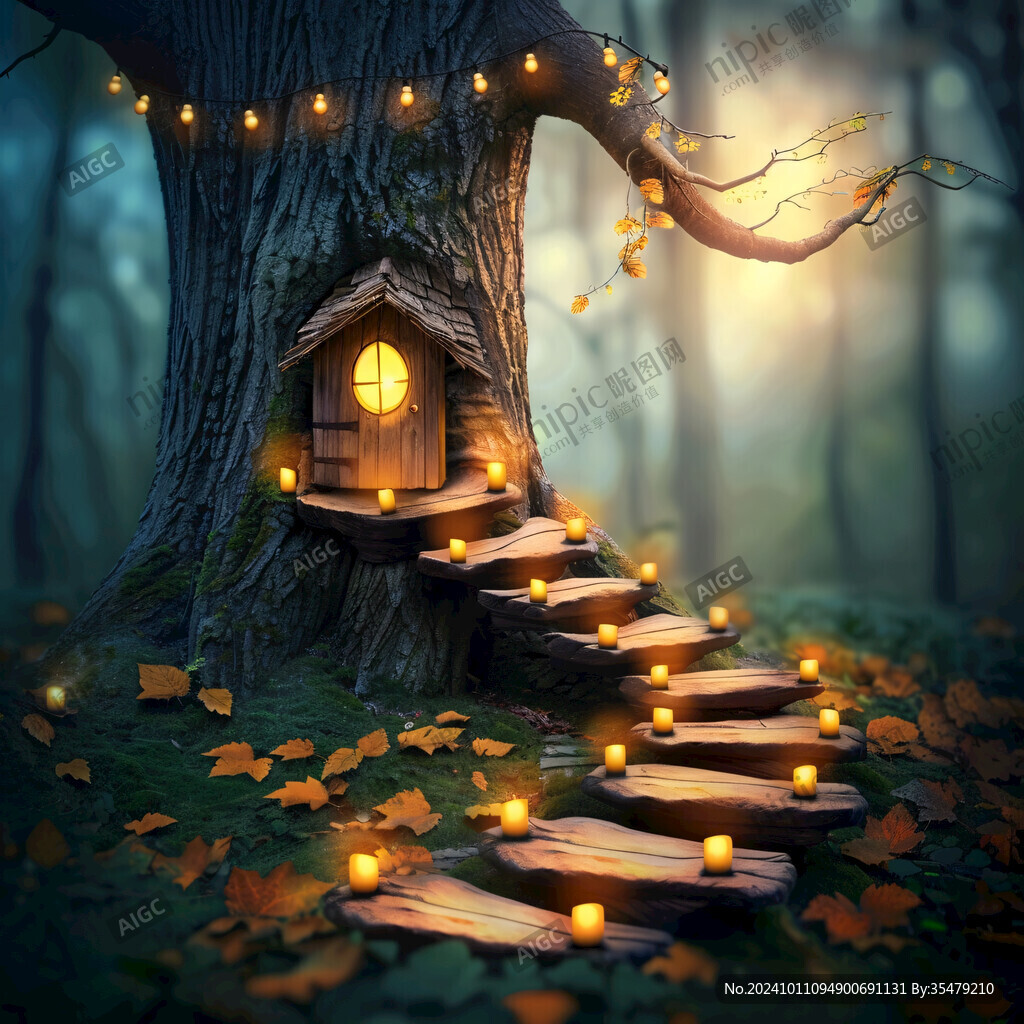 秘密树屋插画
