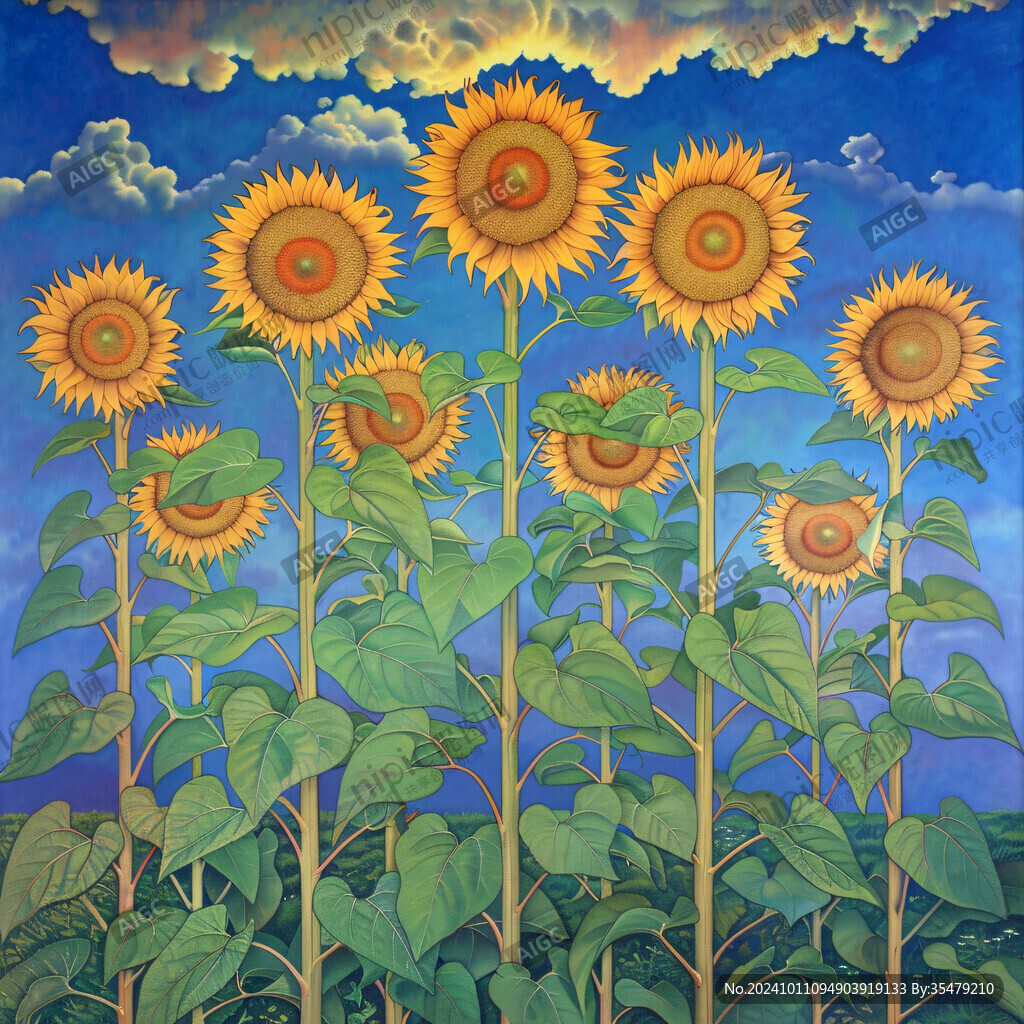 太阳花壁画