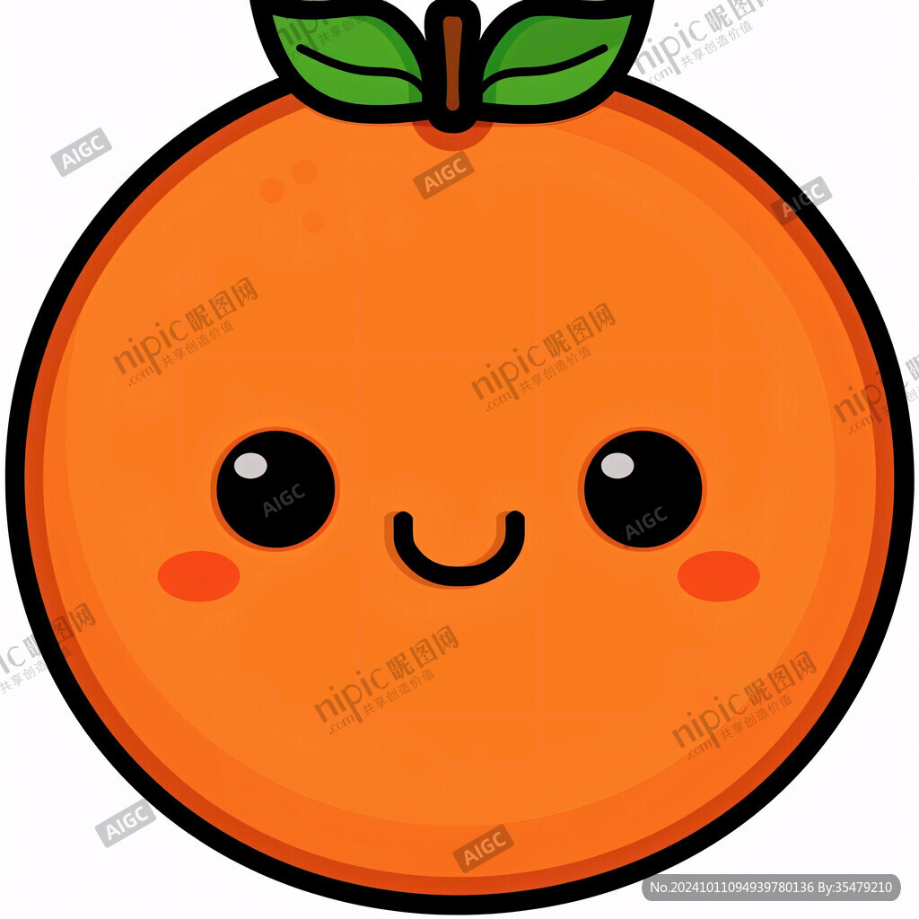卡通可爱小橙子