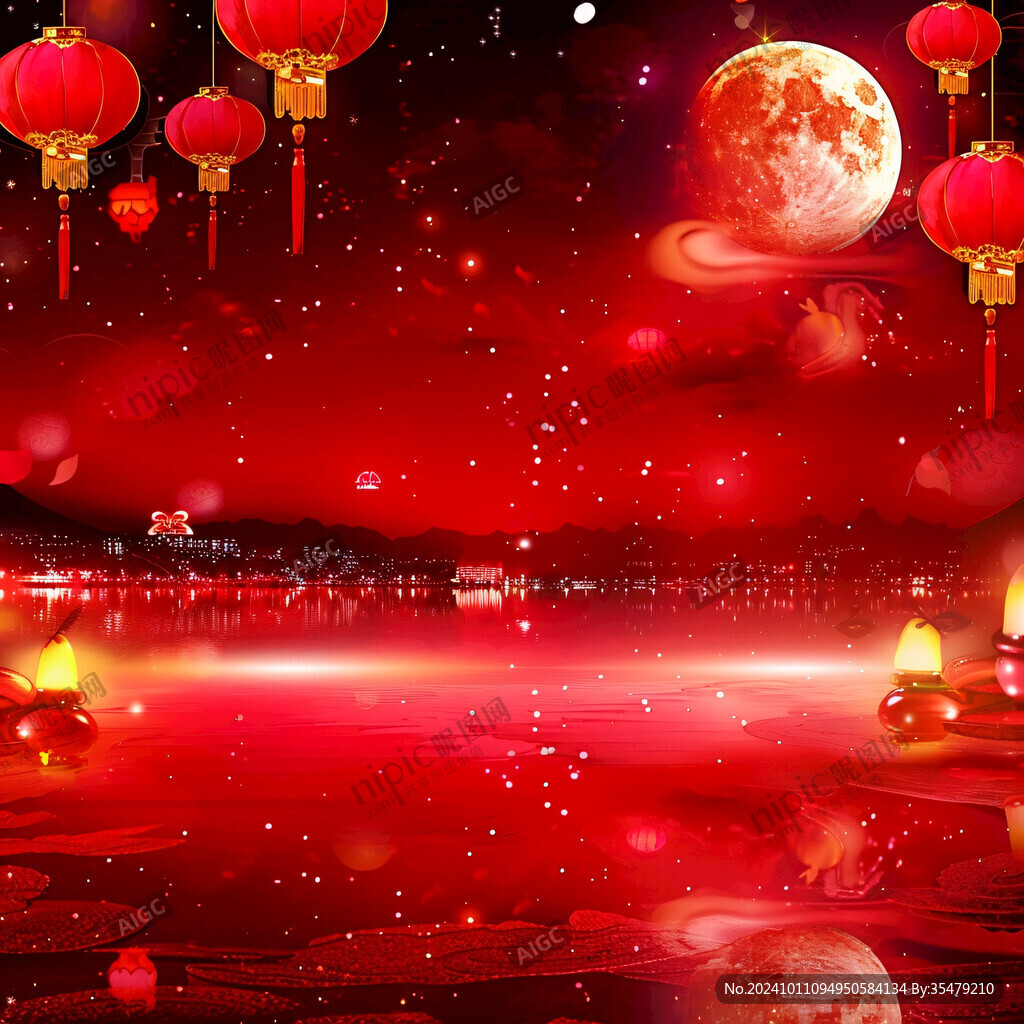 红灯笼春晚背景