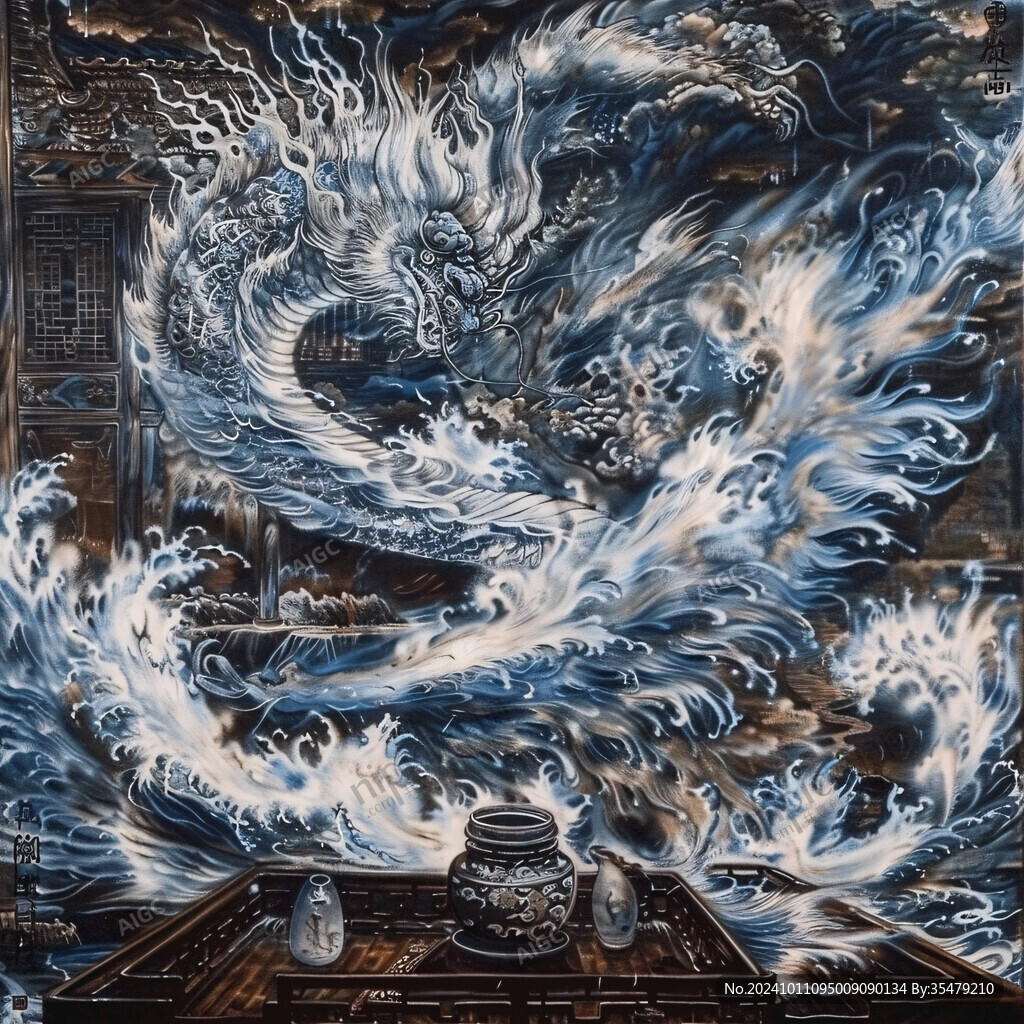 国潮风蛟龙得水