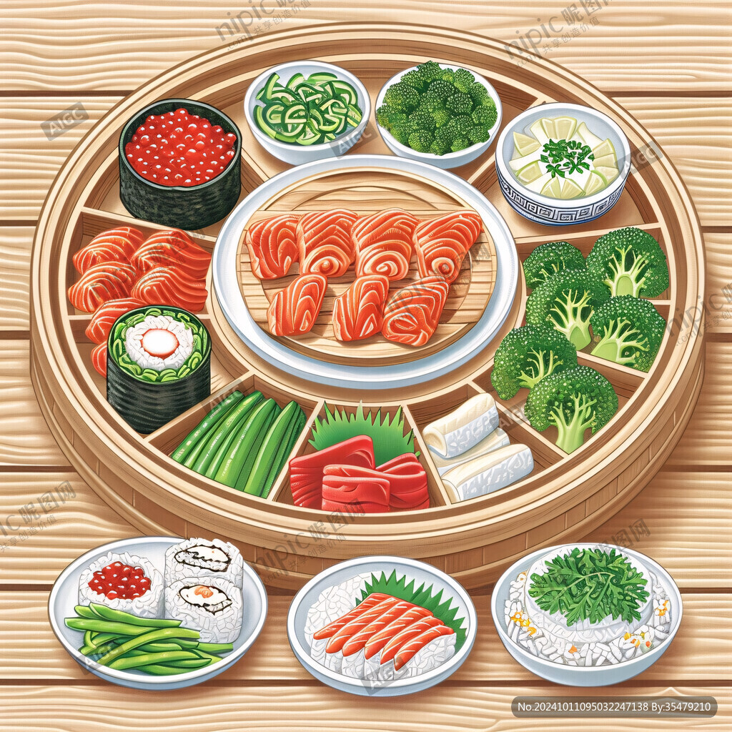 卡通火锅食材