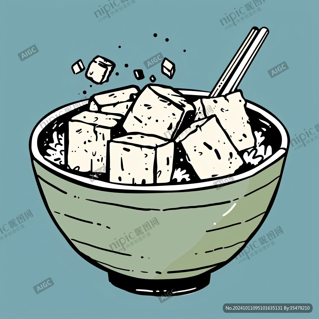 石墨豆腐插画