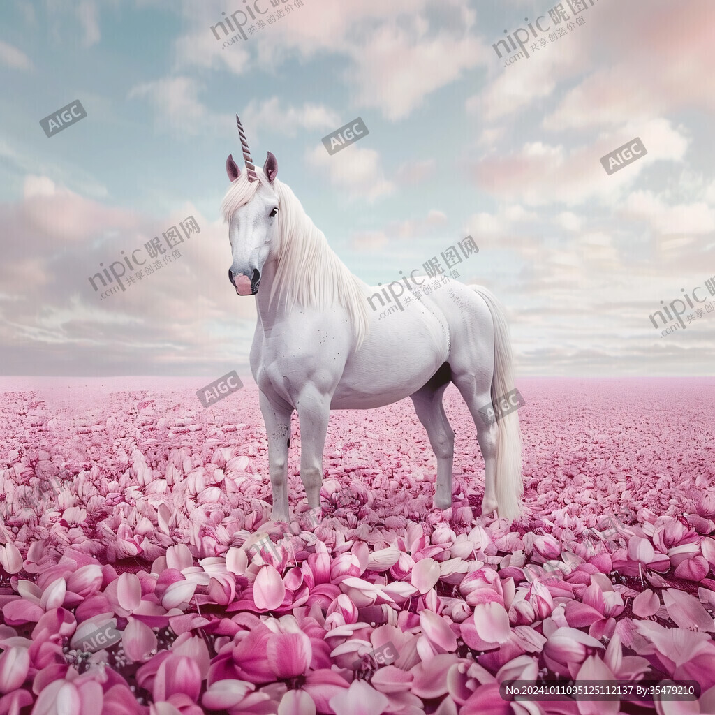 梦幻独角兽插画