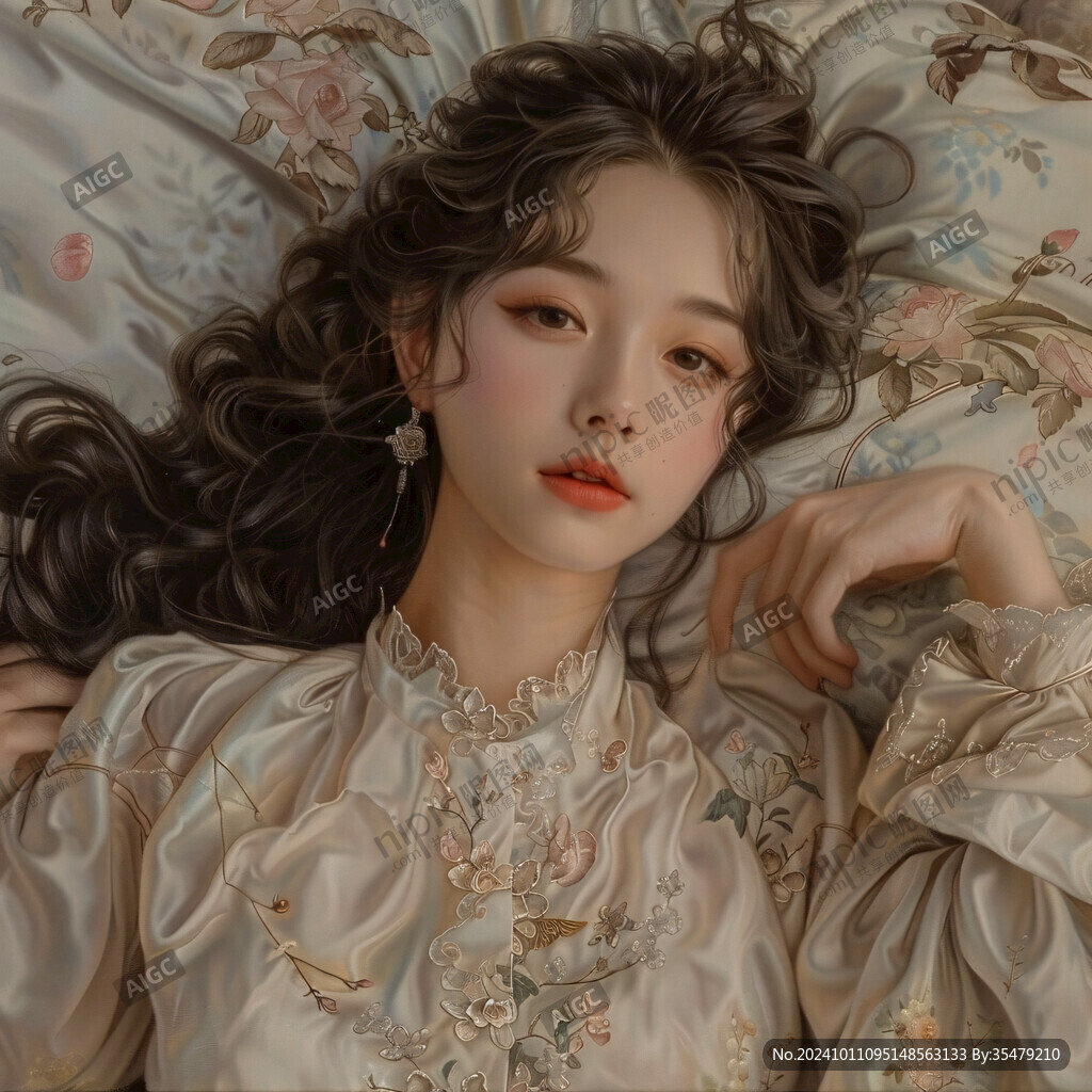 高级感女插画