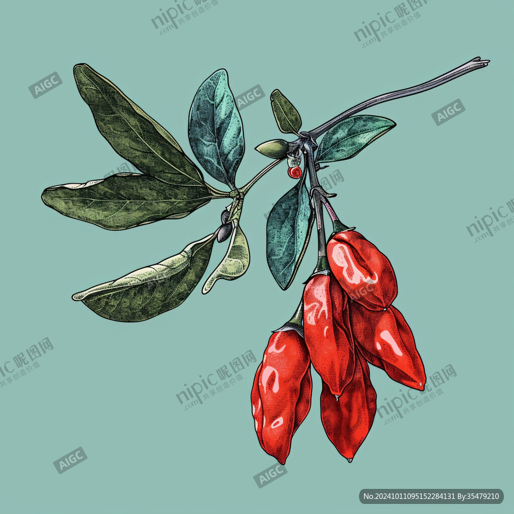 红枸杞插画