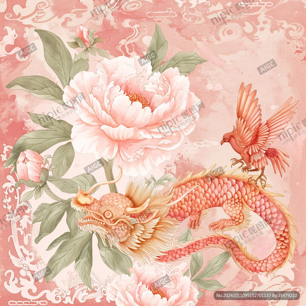 龙凤呈祥插画