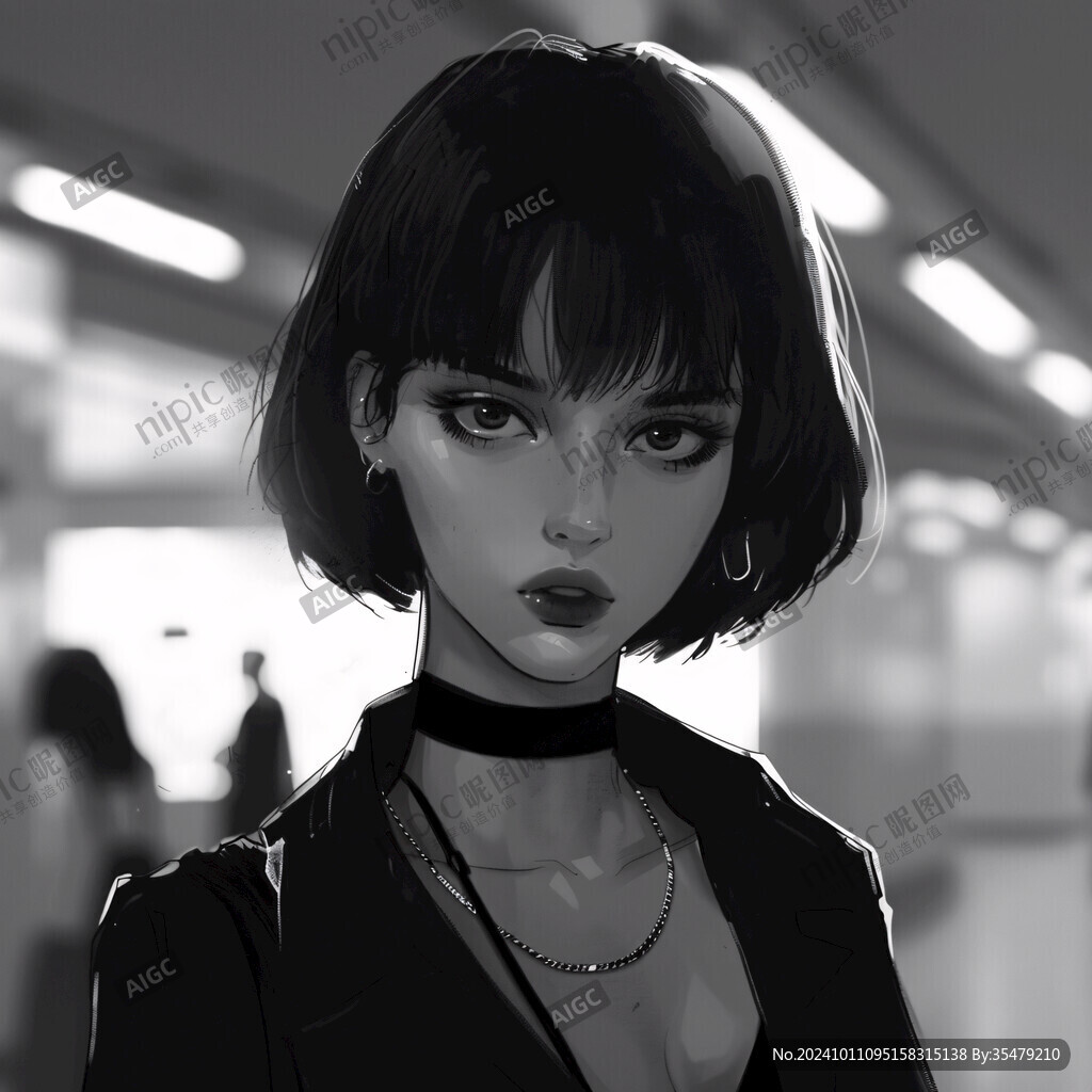 AI创作图厚涂头像 厚涂少女 人物插画短发女生 板绘少女插画 插画半身像 半身头像板绘 数字肖像插画 日韩厚涂 厚涂插画 人物半身插画 高精 ...