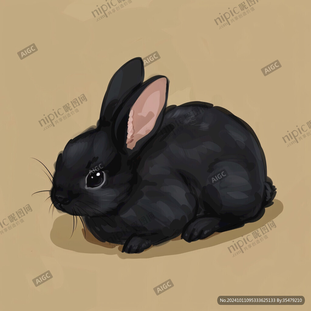 侏儒兔插画