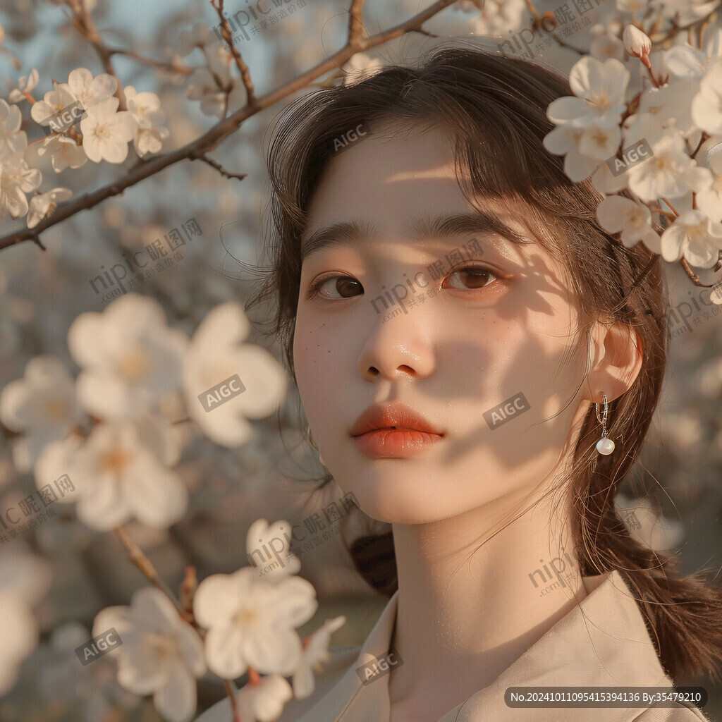 玉兰花少女