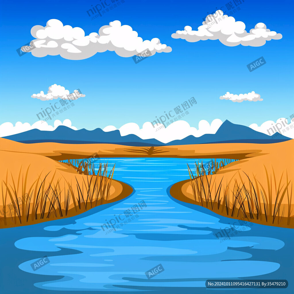 湿地河流河套