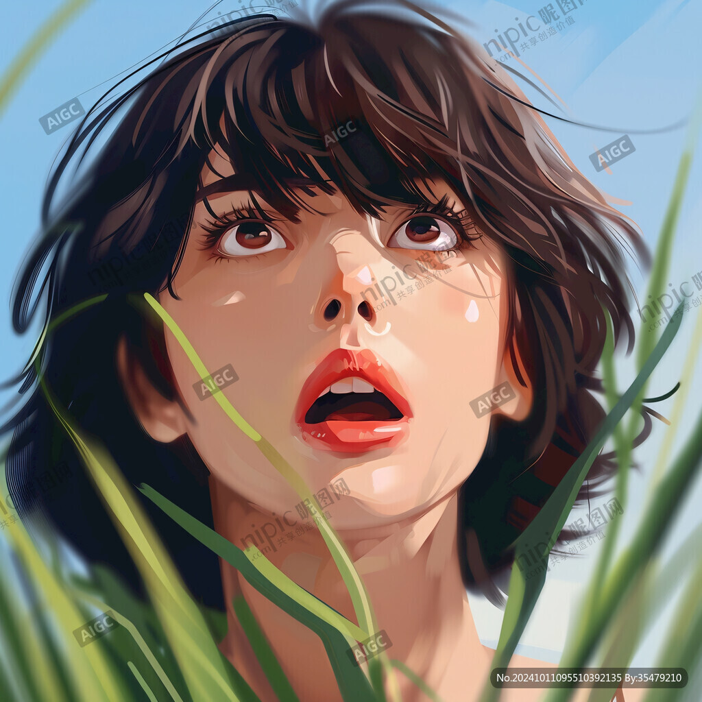 数字肖像插画