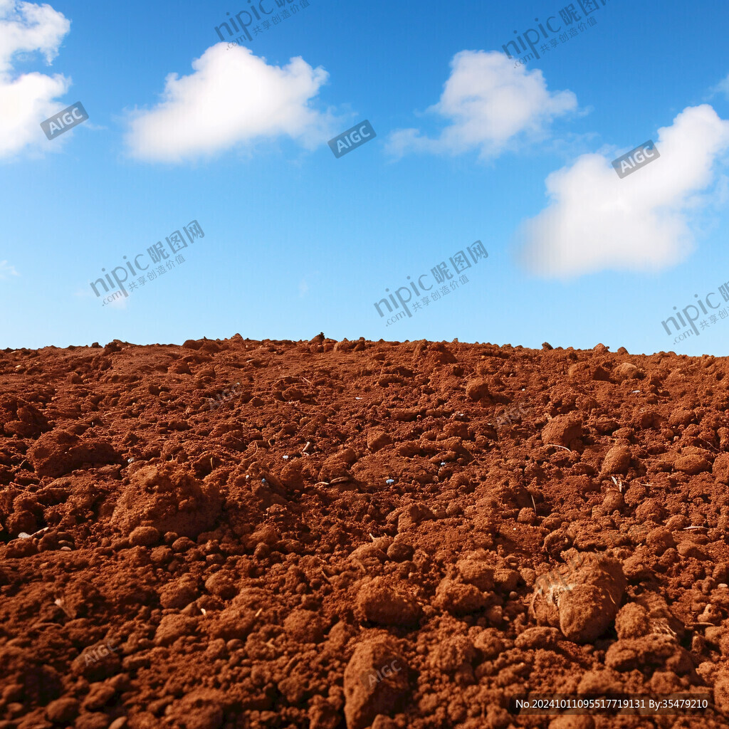 蓝天白云森林火山石