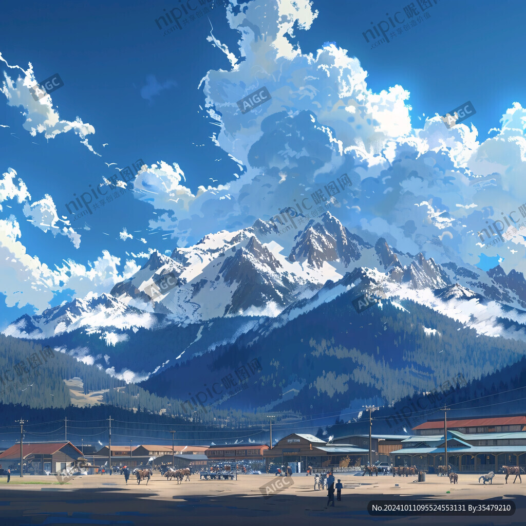 雪山原画