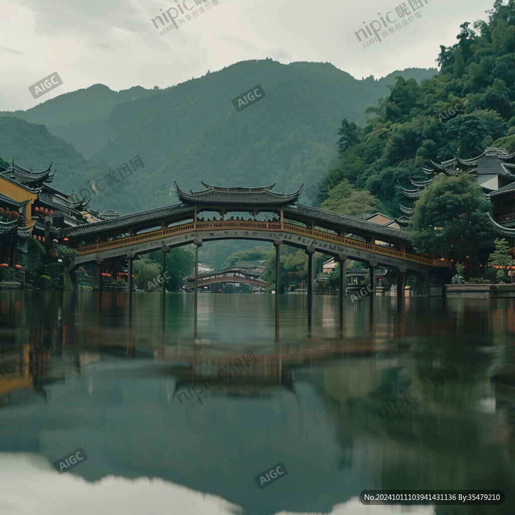 高清全画廊桥