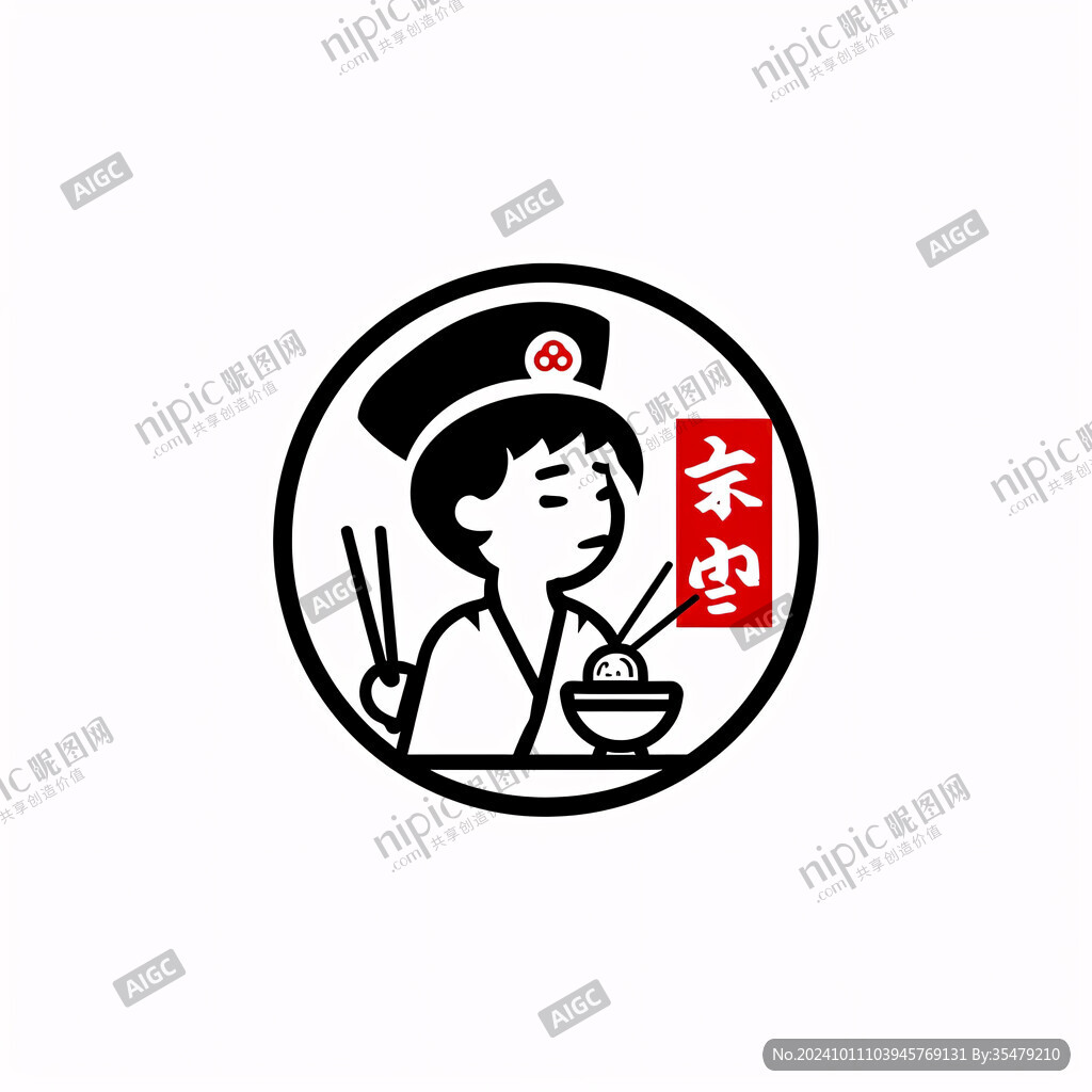 拉面馆厨师logo