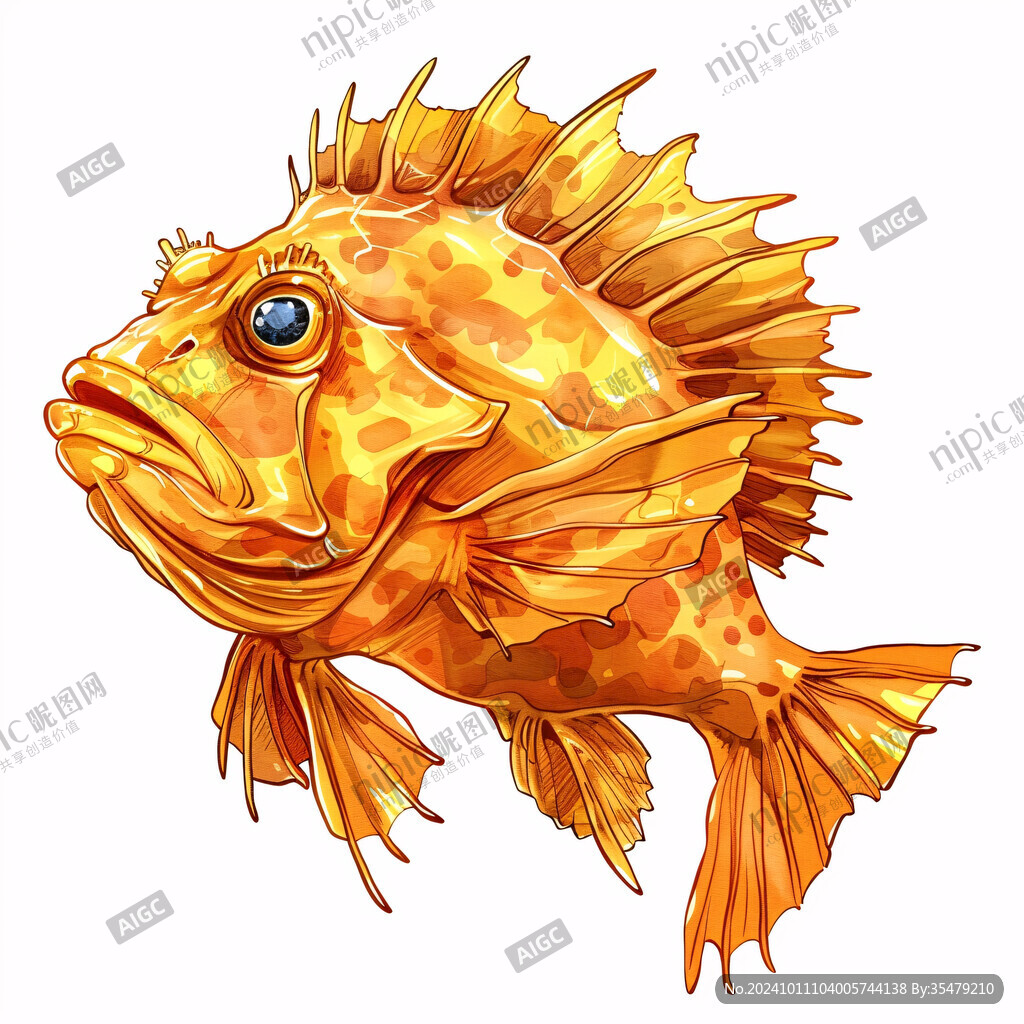 狮子头鱼海洋生物素材