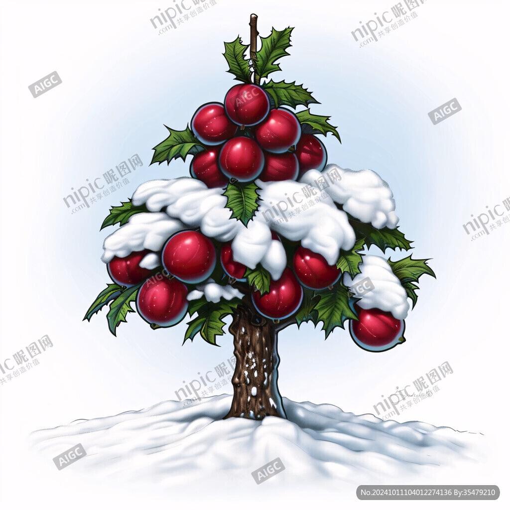 雪球山楂插画