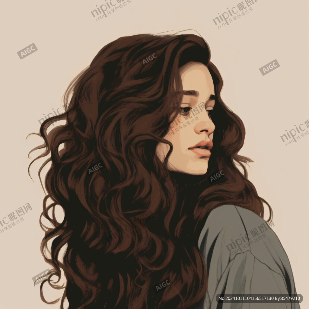 人物头像美女插画