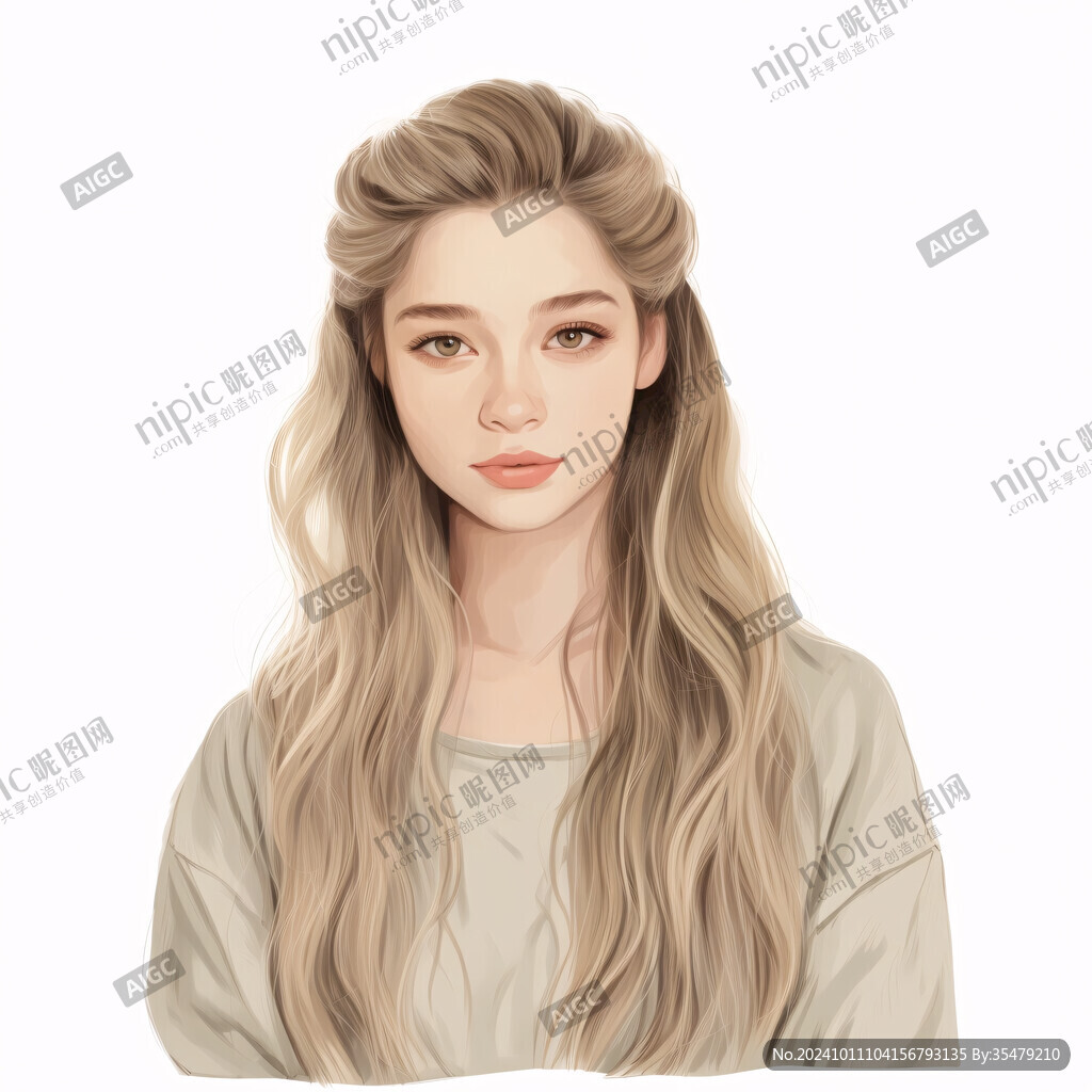 人物头像美女插画