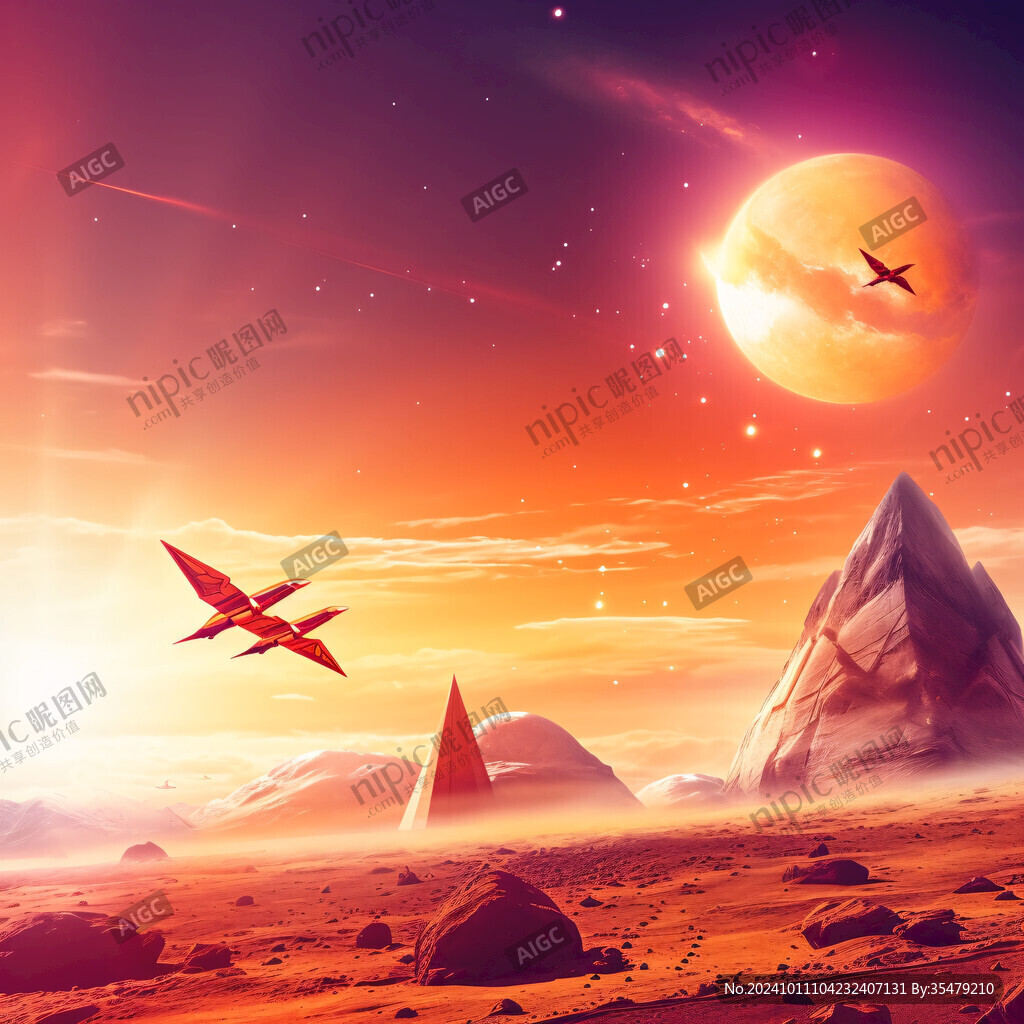 外星球幻想场景插画