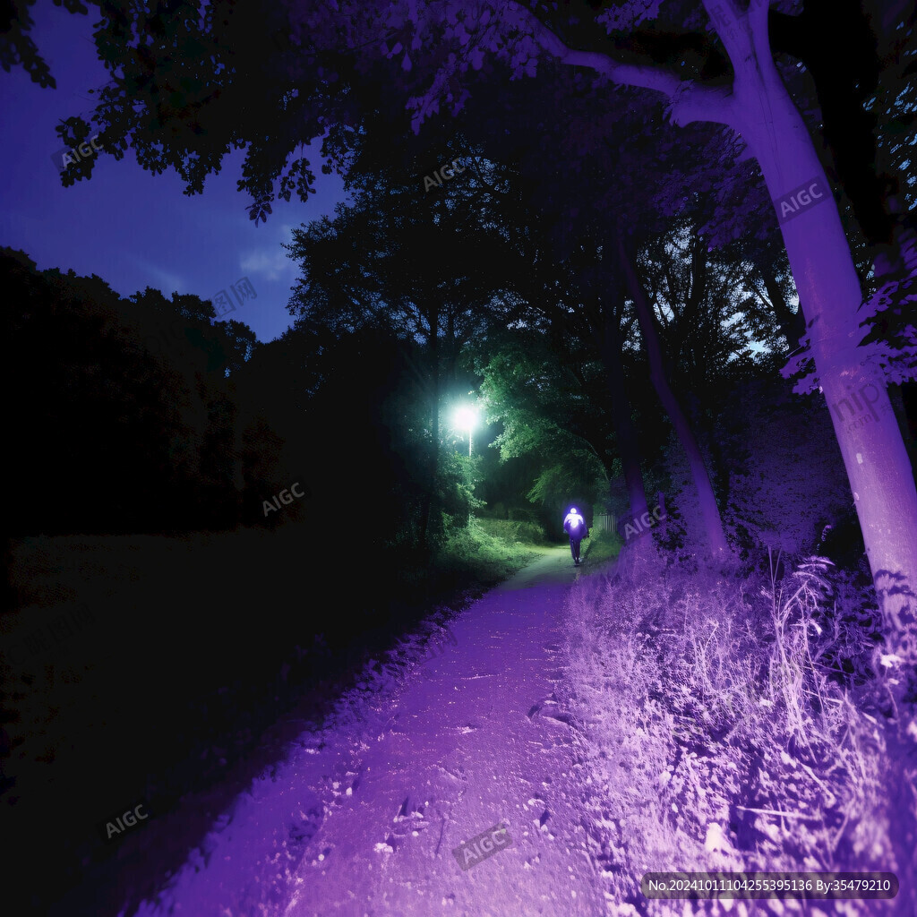 夜色下的小路