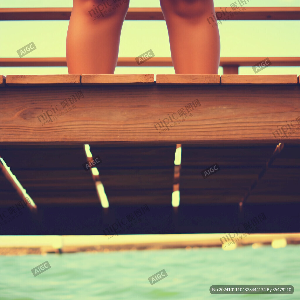 美女走浮桥