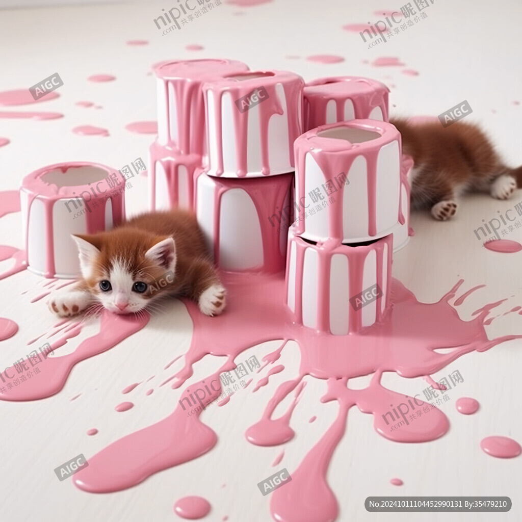 猫咪化妆品贴纸