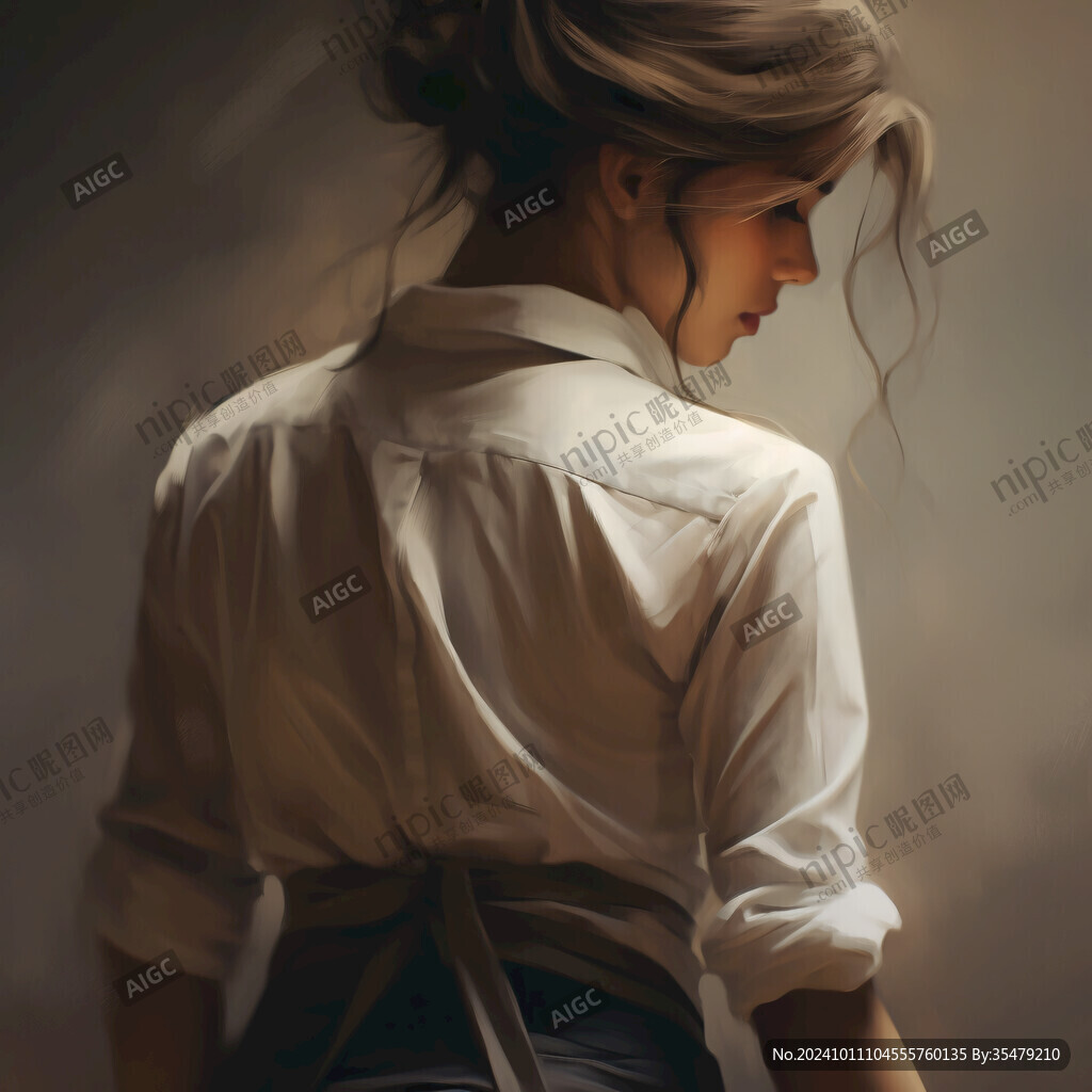 高精女孩原画稿